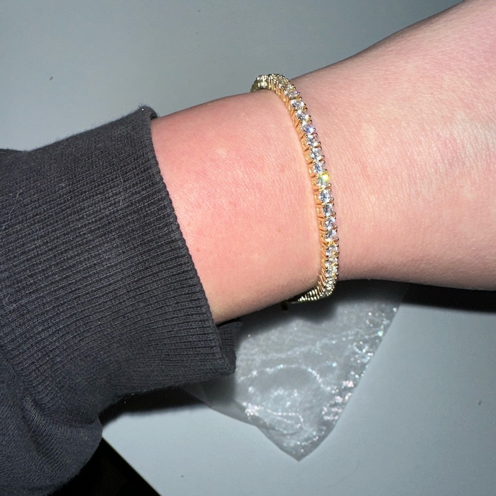 Faux tennis bracelet